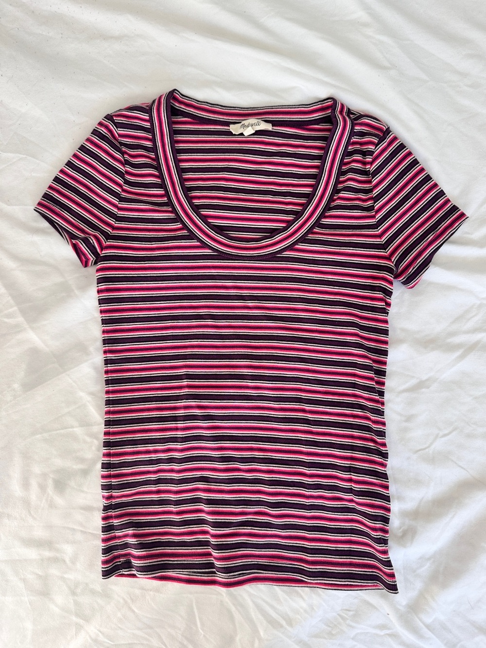 Striped Madewell Supima Cotton Tee Small